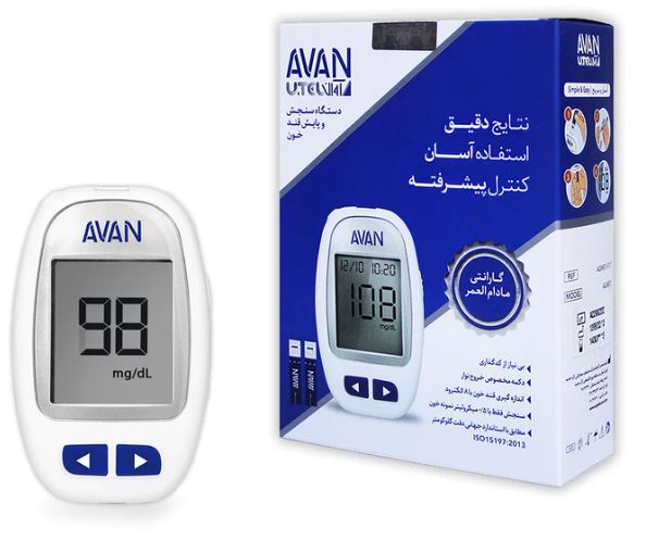 دستگاه تست قند خون آوان مدل AGM01 به همراه 10عدد نوار تست قند خون
