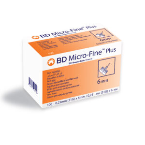 سرسوزن قلم انسولین BD سایز 6 میلیمتر گیج 31 بسته 100 عددی